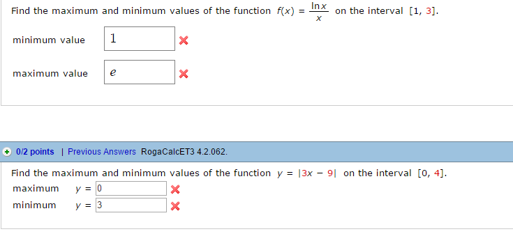 Solved Find the maximum and minimum values of the function | Chegg.com