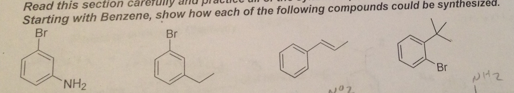 Solved Starting With Benzene, Show How Each Of The Following | Chegg.com