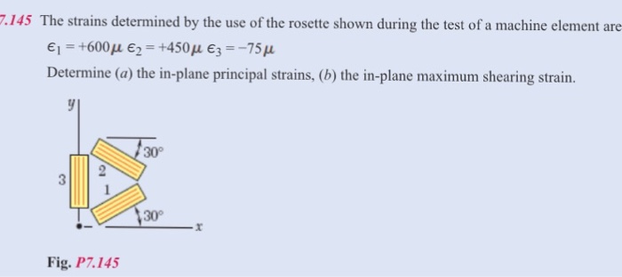 Solved The Strains Determined By The Use Of The Rosette | Chegg.com