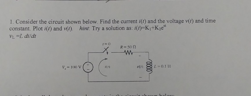 Solved 1. Consider the circuit shown below. Find the current | Chegg.com