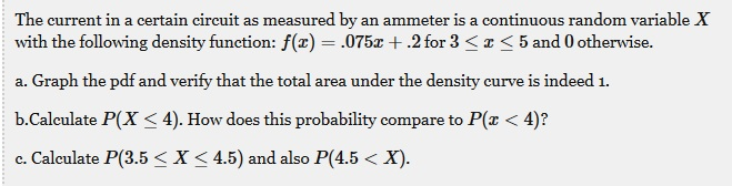 Solved The current in a certain circuit as measured by an | Chegg.com