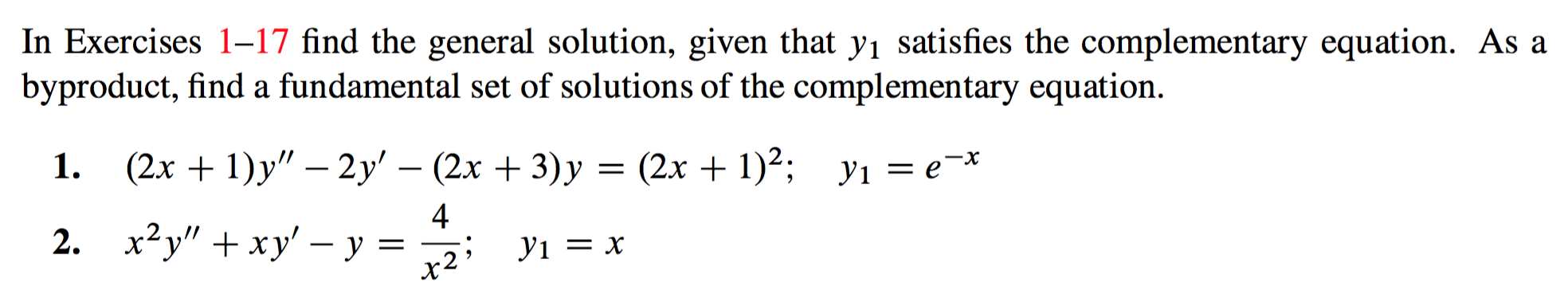 Solved In Exercises 1-17 find the general solution, given | Chegg.com