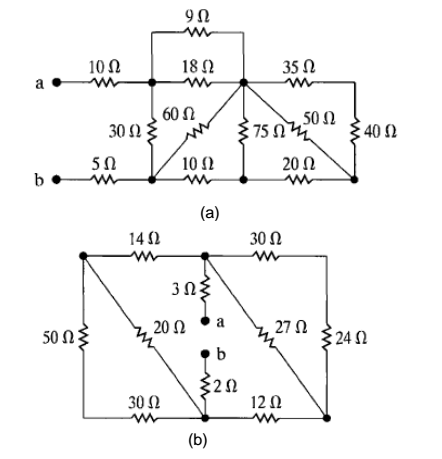 Solved Find the equivalent resistance Rab for each of the | Chegg.com