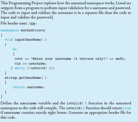 Solved This Programming Project explores how the unnamed | Chegg.com