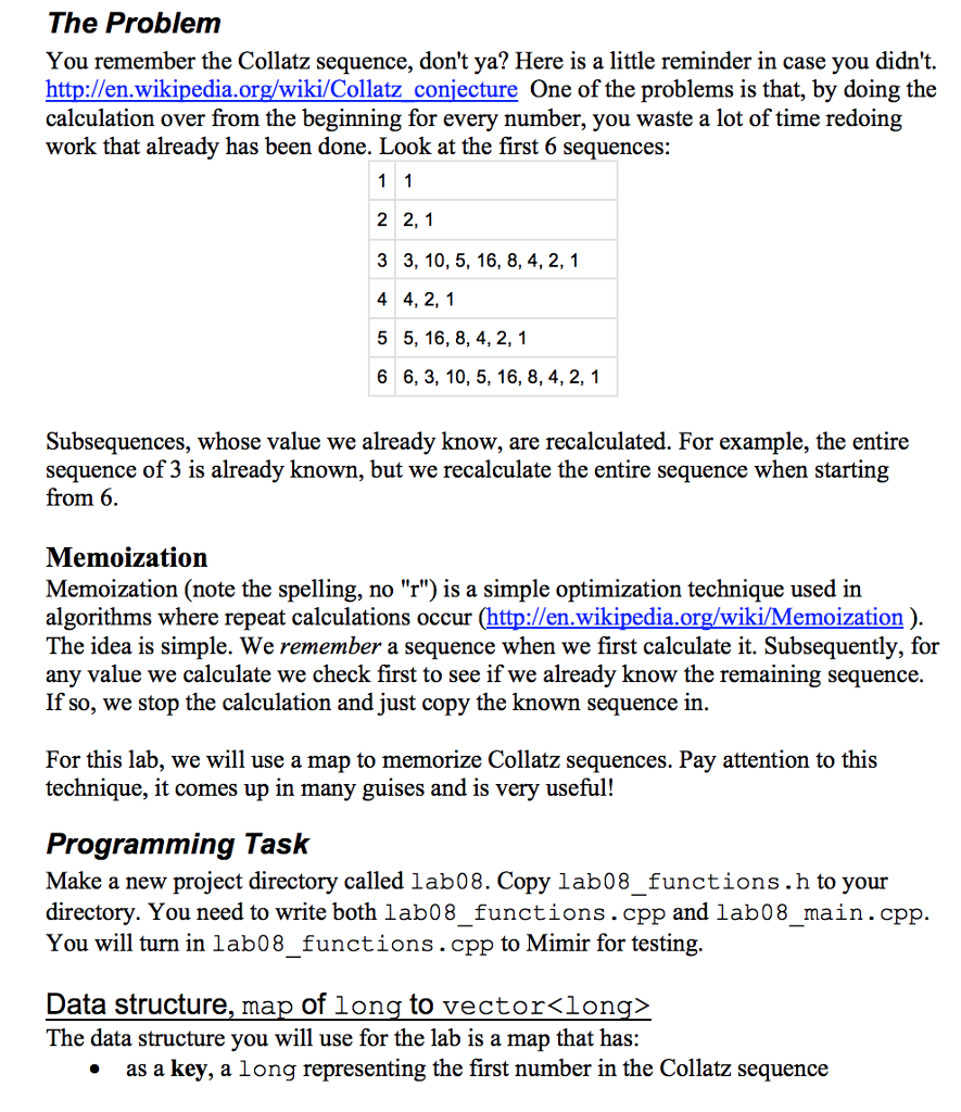 Solved The Problem You remember the Collatz sequence, don't | Chegg.com