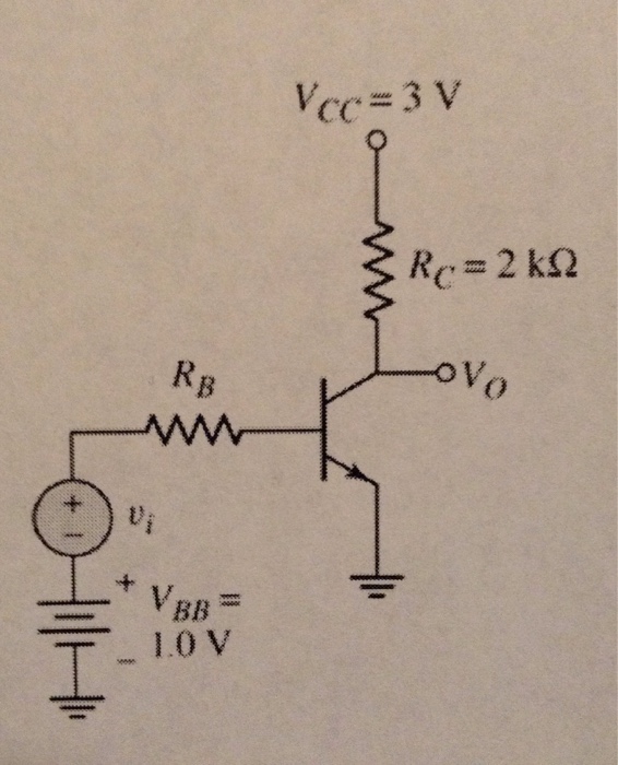 Solved Consider the amplifier circuit shown in the figure. | Chegg.com