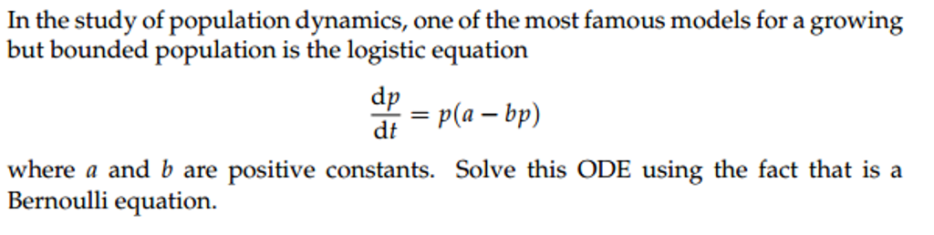 Solved In The Study Of Population Dynamics One Of The Most Chegg Solved In The Study Of Population Dynamics One Of The Most Chegg