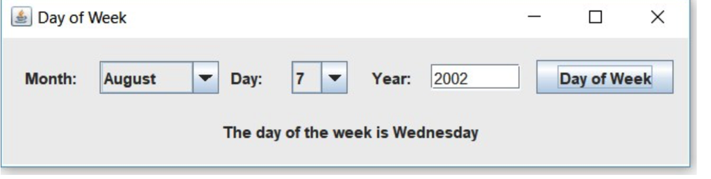 Solved IN THE FOLLUWING CODE IN JAVA CREATE A GUI TO DISPLAY | Chegg.com