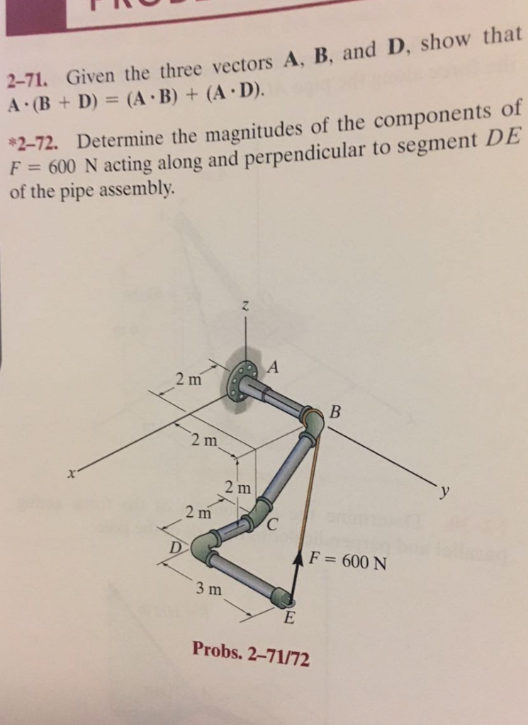 Solved Given The Three Vectors A, B, And D, Show That A | Chegg.com