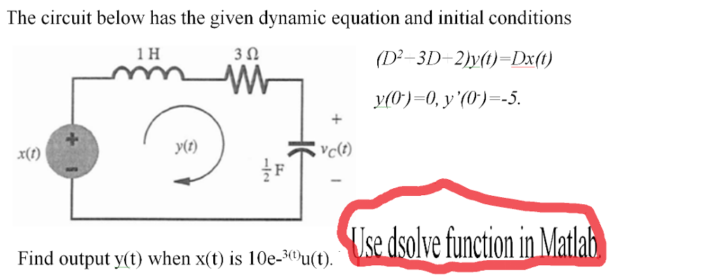 Solved The circuit below has the given dynamic equation and | Chegg.com
