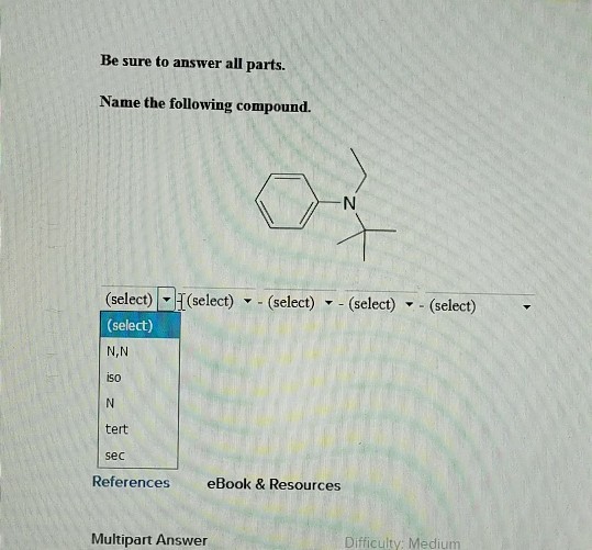 Solved Be sure to answer all parts. Name the following | Chegg.com
