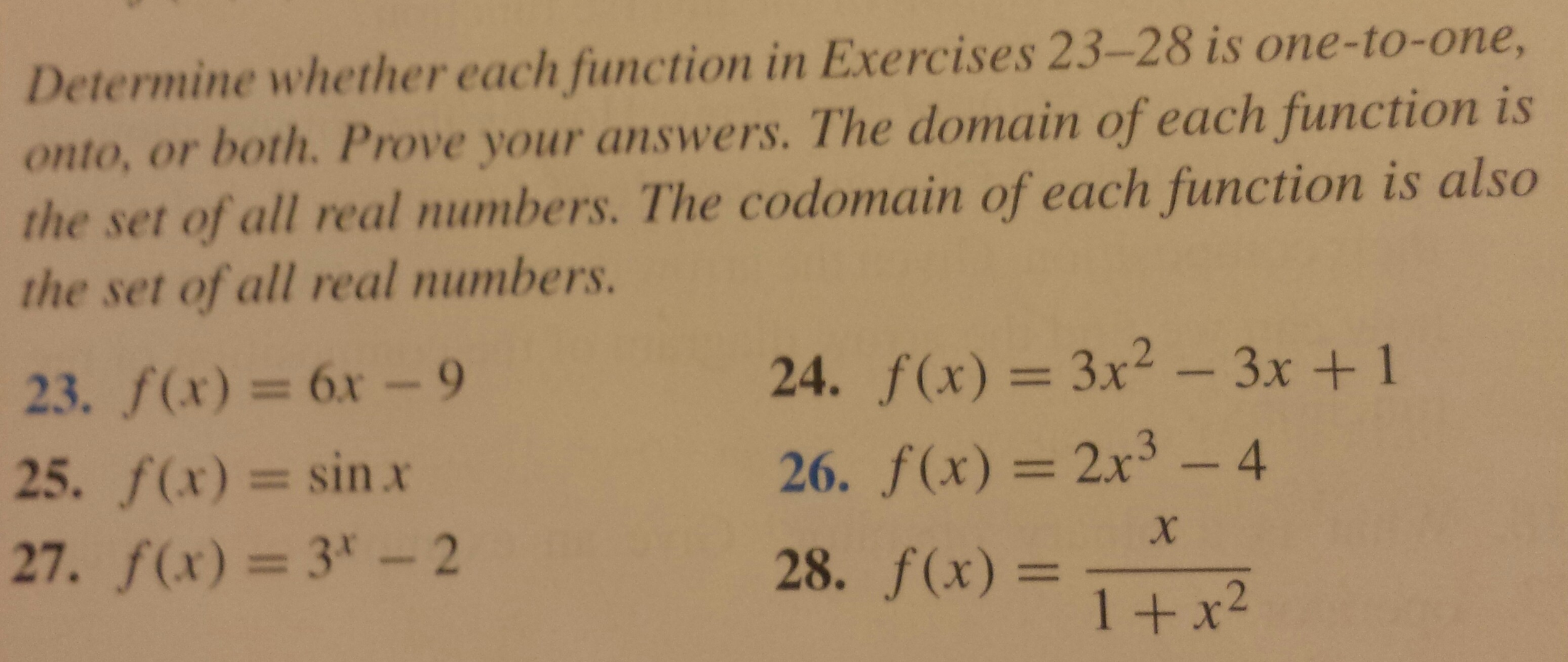 Determine whether each function in Exercises 23-28 is | Chegg.com