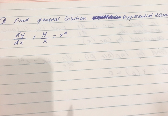 the general solution of the differential equation dy dx exy is