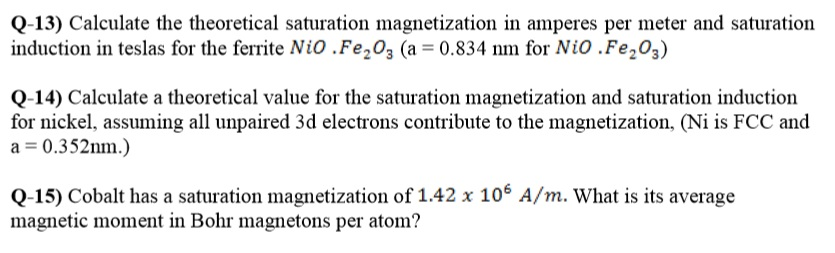 Zaprášený Stoličky Dvojitý How To Calculate Saturation Magnetization Of