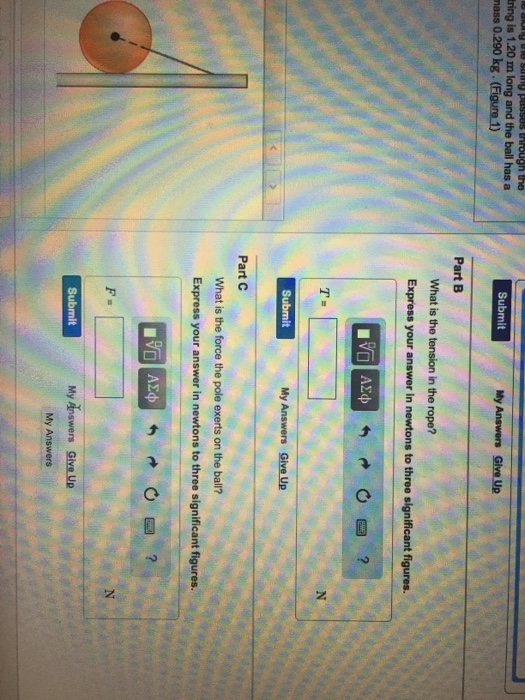 Solved Problem 5.12 Part A A tetherball leans against the