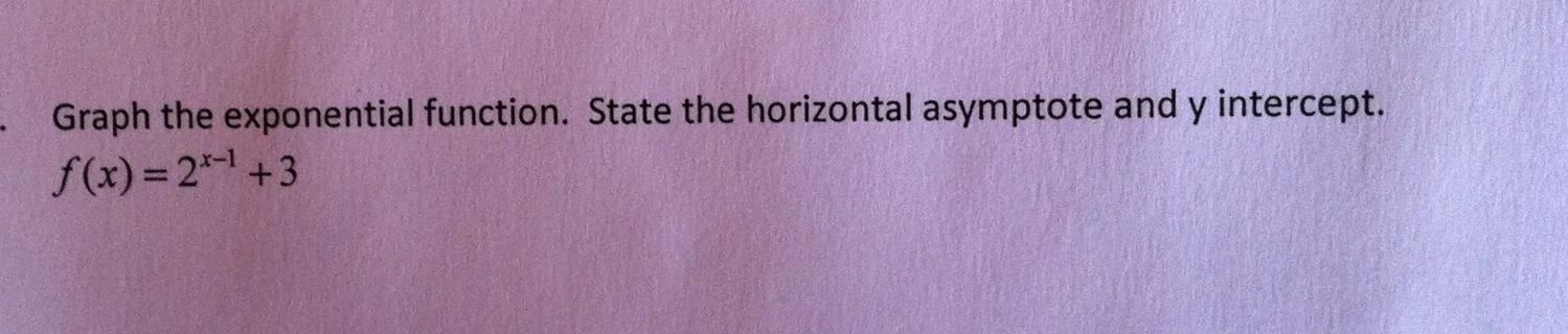 Solved Graph The Exponential Function State The Horizontal Chegg Solved Graph The Exponential Function State The Horizontal Chegg
