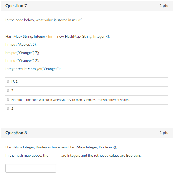 Solved Question 7 1 pts In the code below, what value is | Chegg.com