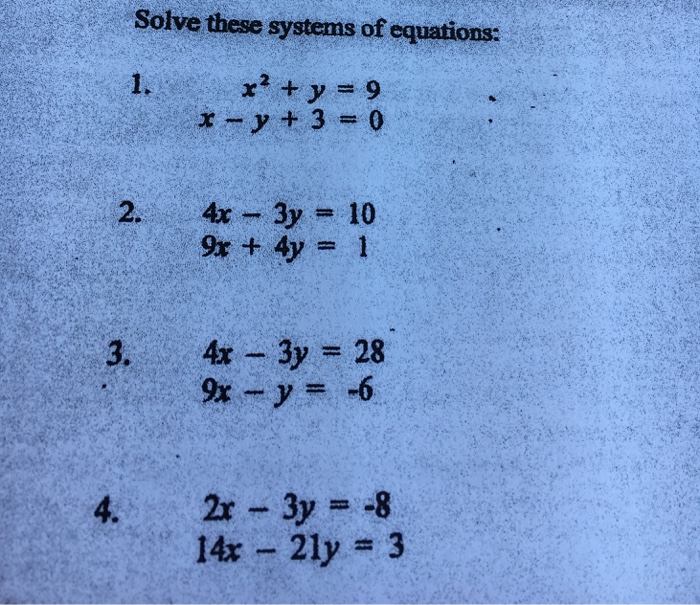 2x y 4 x 3y 9