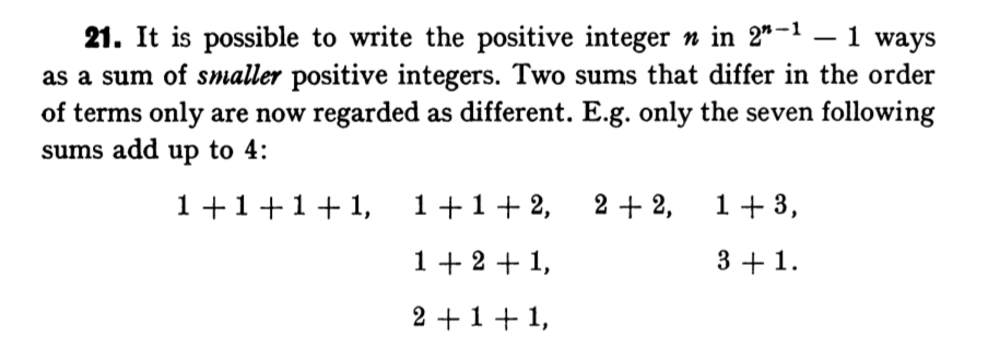 Solved 21. It is possible to write the positive integer n in | Chegg.com