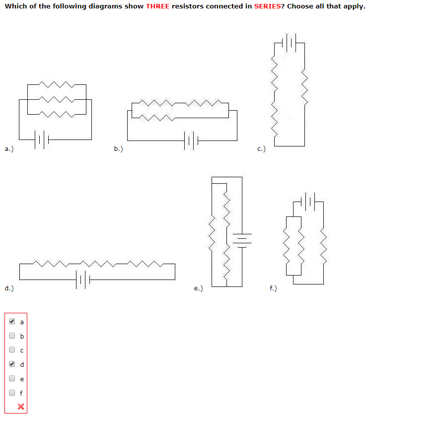 Solved Which Of The Following Diagrams Show THREE Resistors | Chegg.com