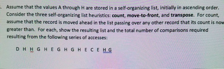 Assume That The Values A Through H Are Stored In A 6337