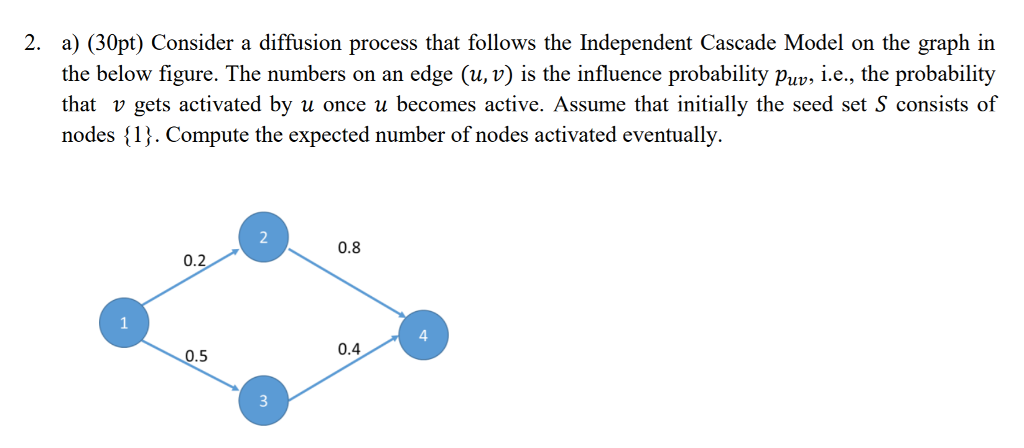 Solved 2. a) (30pt) Consider a diffusion process that | Chegg.com