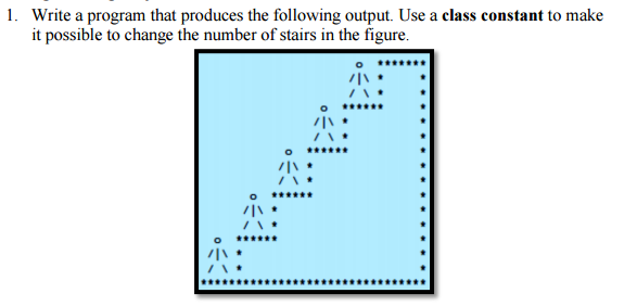 Solved 1. Write a program that produces the following | Chegg.com