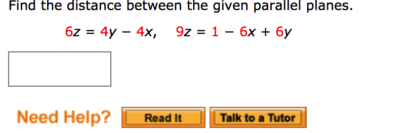 Solved Find the distance between the given parallel planes. | Chegg.com