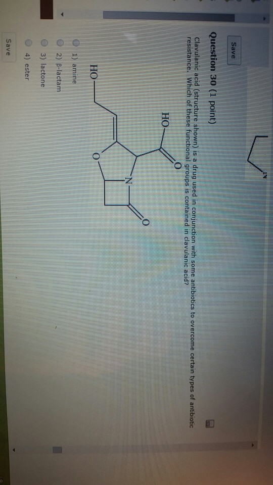 Solved Clavulanic acid (structure shown) is a drug used in