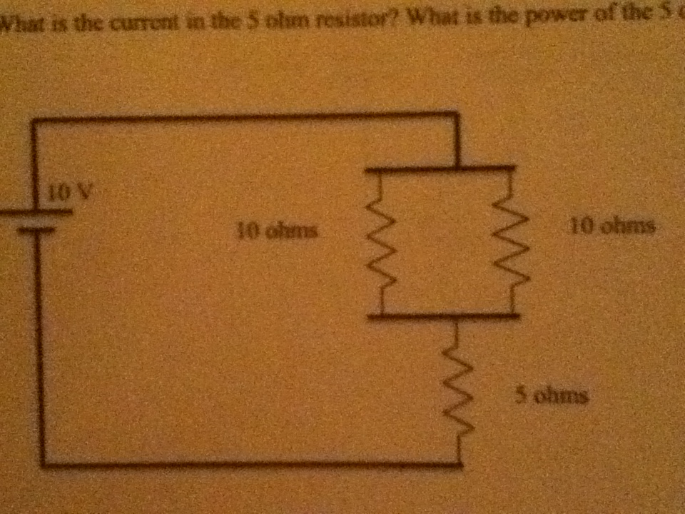 Solved What Is The Current In The 5 Ohm Resistor What Is Chegg