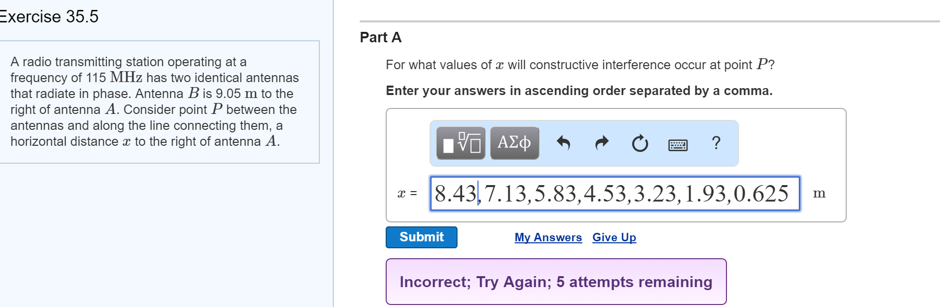 Solved A radio transmitting station operating at a frequency