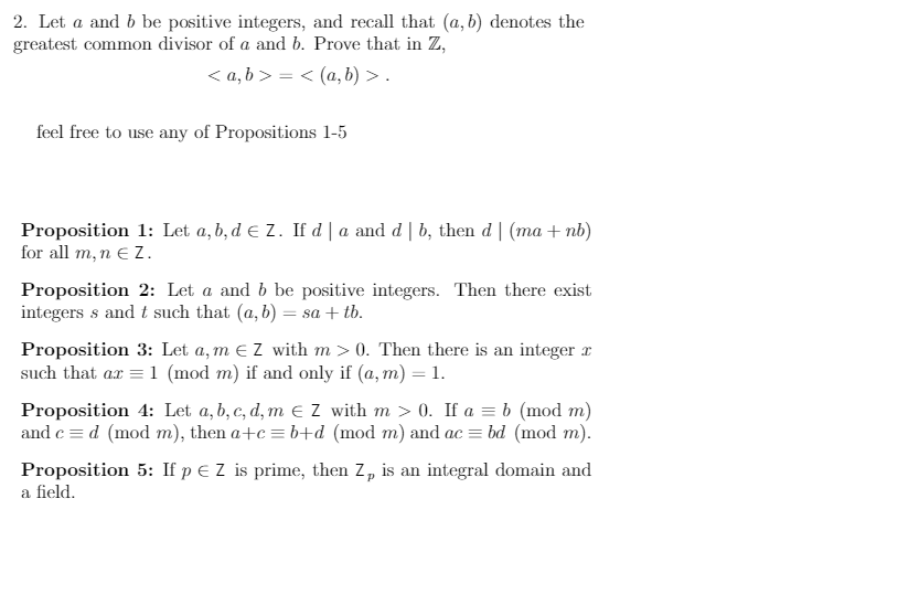 Solved Let a and b be positive integers, and recall that (a, | Chegg.com