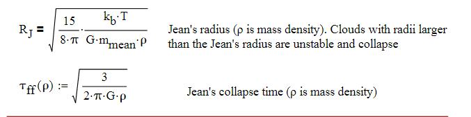 Solved kh.T 15 Jean's radius (p is mass density). Clouds | Chegg.com