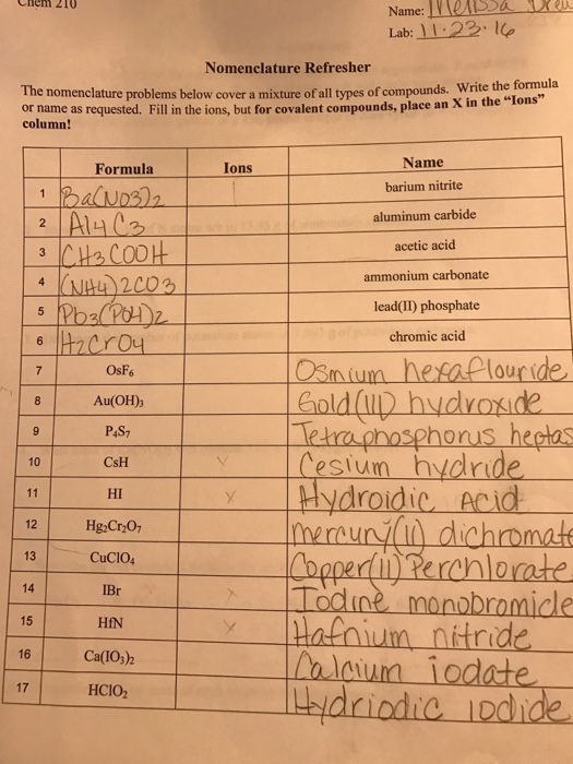 Solved The nomenclature problems below cover a mixture of | Chegg.com