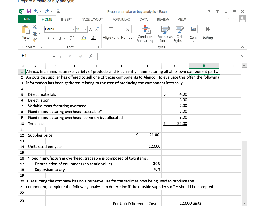 4-excel-layout-and-solver-entries-for-a-make-or-buy-decision-model