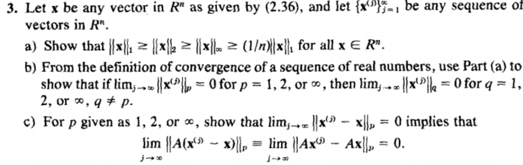 Solved 3. Let x be any vector in R" as given by (2.36), and | Chegg.com