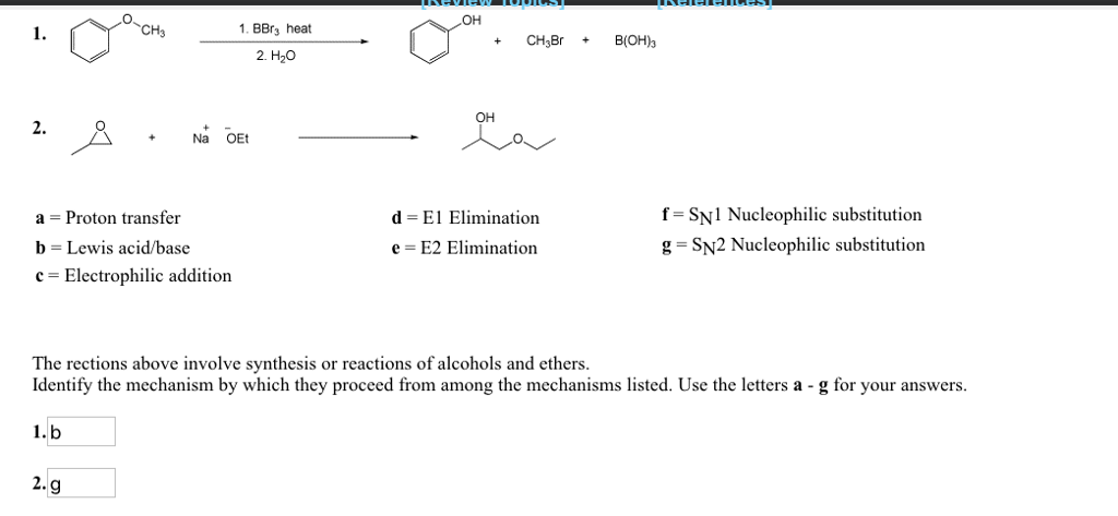 Solved OH 1. BBr3 heat CH Br 2. H20 OH 2. Na OEt SNI | Chegg.com