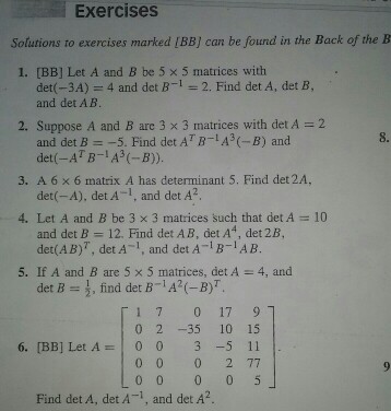 Solved Exercises Solutions to exercises marked [BB] can be | Chegg.com