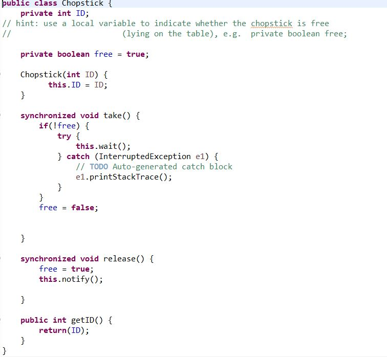 Solved Modify the Java code implemented in the Philosopher | Chegg.com
