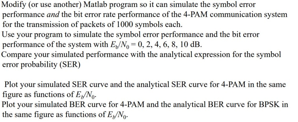 Solved Modify (or use another) Matlab program so it can | Chegg.com