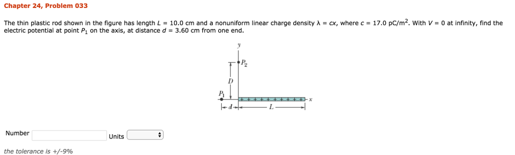 Solved Chapter 24, Problem 033 The thin plastic rod shown in | Chegg.com