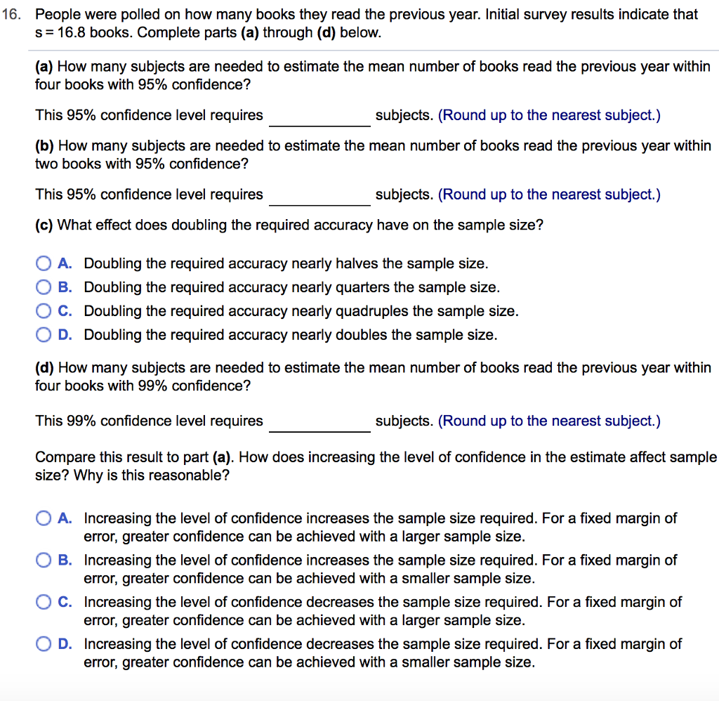 Solved 16 People Were Polled On How Many Books They Read Chegg