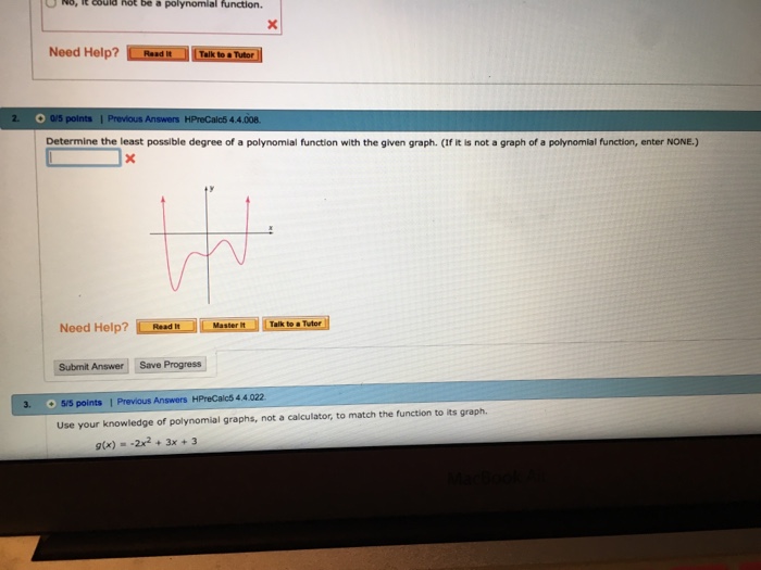 how do you determine the least possible degree of a polynomial function