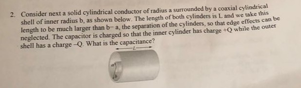 Solved Consider next a solid cylindrical conductor of radius | Chegg.com