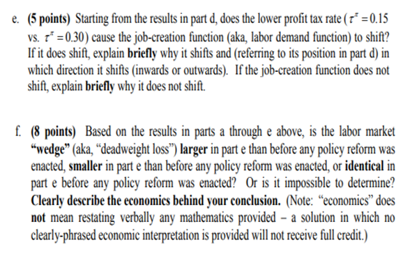 Solved Problem 3: Fiscal Policy And Matching-Market | Chegg.com