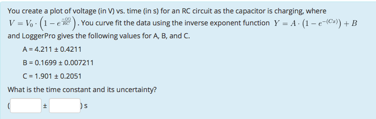 Solved You create a plot of voltage (in V) vs. time (in s) | Chegg.com