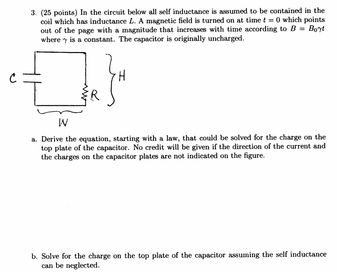Solved 3. (25 points) In the circuit below all self | Chegg.com