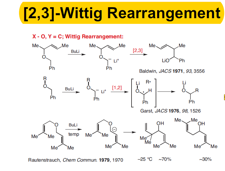 Solved [2,3]-Wittig Rearrangement X-O, Y = C; Wittig | Chegg.com