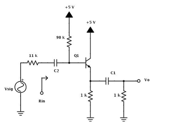 Solved Problem 4 ( 10 marks) For the emitter follower | Chegg.com