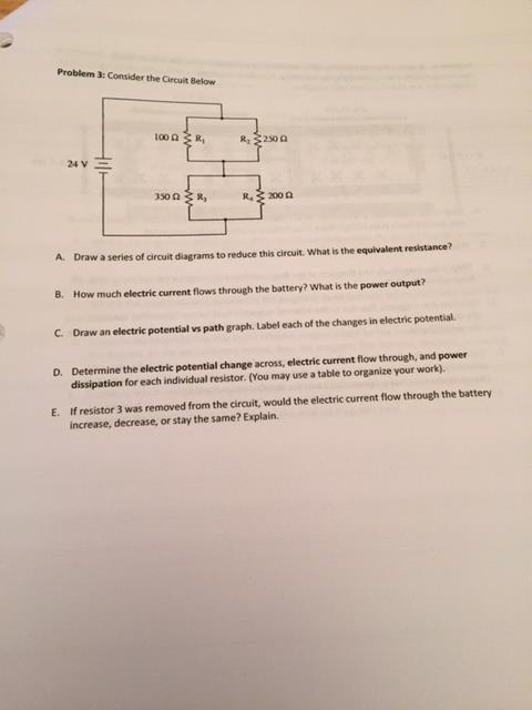 Solved Problem 3: Consider the Circuit Below 100? R. 3500 : | Chegg.com